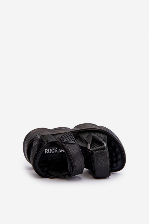 Sandales enfant à attaches adhésives couleur noir Orretta