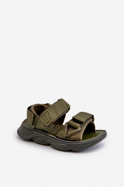 Sandales enfant à fermetures adhésives couleur vert Orretta