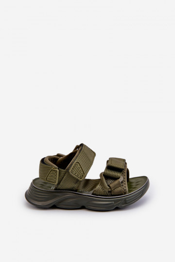 Kindersandalen mit Klebeverschlüssen in grüner Farbe Orretta 2
