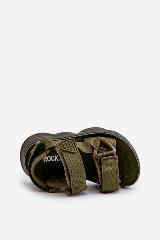 Sandales enfant à fermetures adhésives couleur vert Orretta