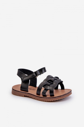 Sandalen Kinderen met zelfklevende sluitingen zwarte kleur Venikoria