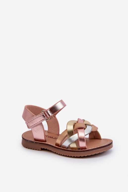 Sandalen für Kinder mit Klebeverschlüssen Z Przeplatającymi Się Paseczkami verschiedene Farben Dianttha