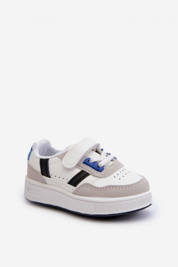 Chaussures de sport pour enfants du modèle classique de couleur blanc-bleu Marlin 2