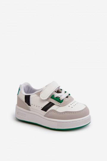 Chaussures de sport pour enfants du modèle classique couleur blanc-vert Marlin 2