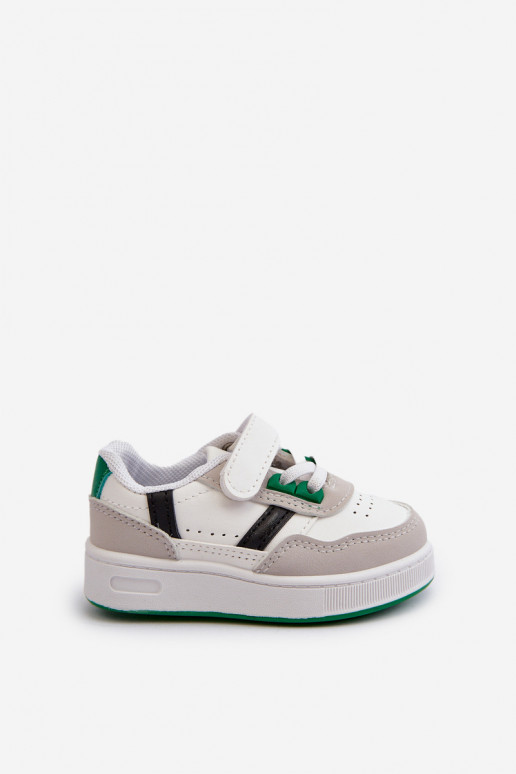Kindersportschoenen van het klassieke model Wit-groene kleur Marlin
