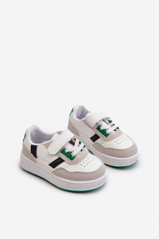 Chaussures de sport pour enfants du modèle classique couleur blanc-vert Marlin