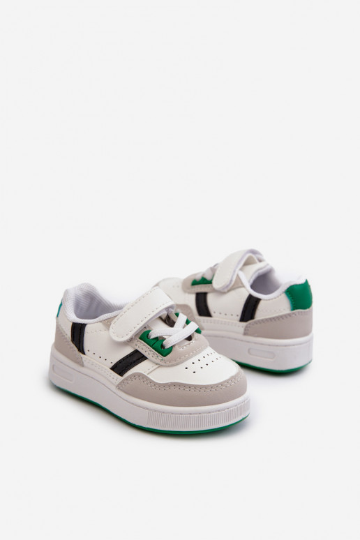 Kindersportschoenen van het klassieke model Wit-groene kleur Marlin