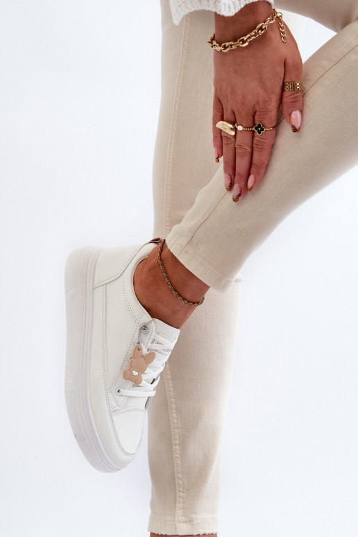 chaussures de loisirs chaussures de sport avec plateforme avec ornements couleur blanche Vinceza 13613 chaussures de loisirs chaussures de sport avec plateforme avec ornements couleur blanche Vinceza 13613