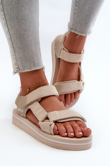 Dames sandalen met platform Big Star NN274A535 beige
