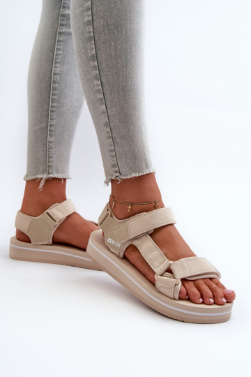 Sandales plateforme femme Big Star NN274A535 beige 2