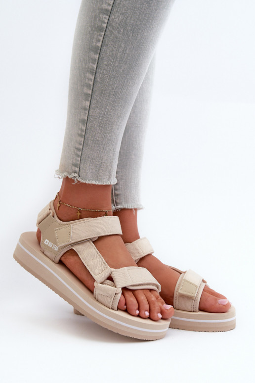 Sandales plateforme femme Big Star NN274A535 beige