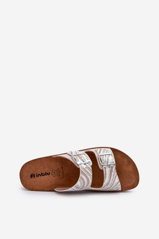 Comfortabele damespantoffels met gespen Inblu CP000045 beige Comfortabele damespantoffels met gespen Inblu CP000045 beige