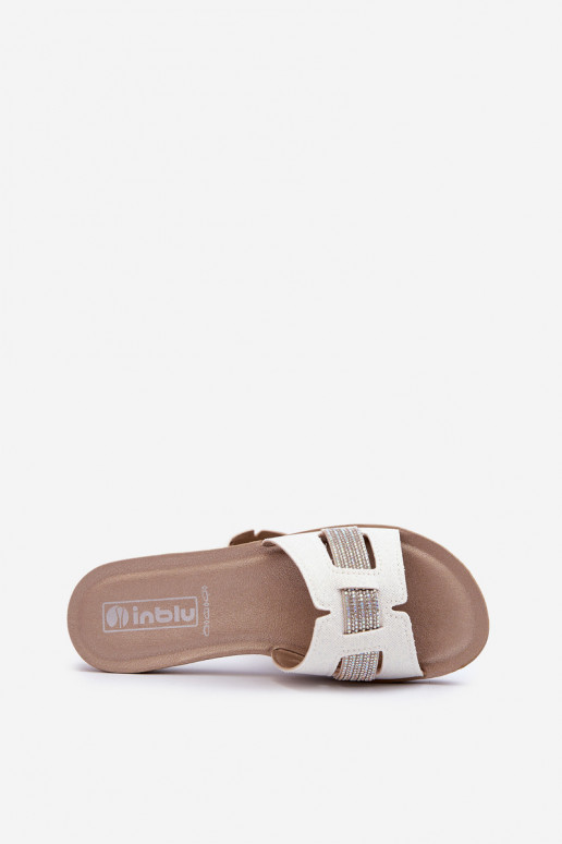 Chaussons brillants confortables Inblu BA000050 blanc