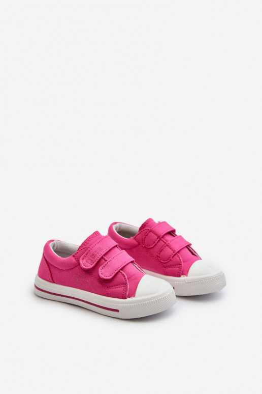 Chaussures décontractées pour enfants avec attaches adhésives Big Star NN374113 rose