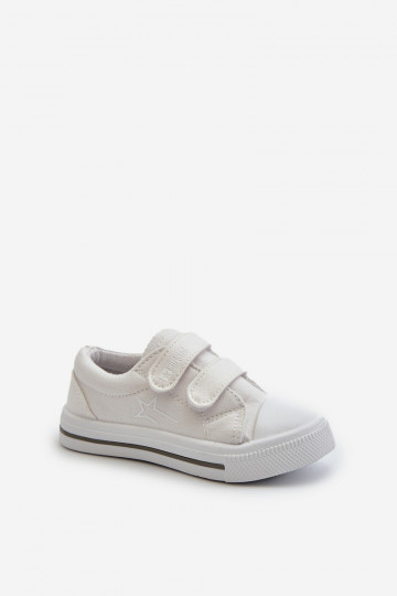 Chaussures de loisirs enfant avec attaches adhésives Big Star NN374117 coloris blanc