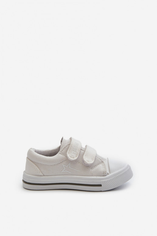 Chaussures de loisirs enfant avec attaches adhésives Big Star NN374117 coloris blanc