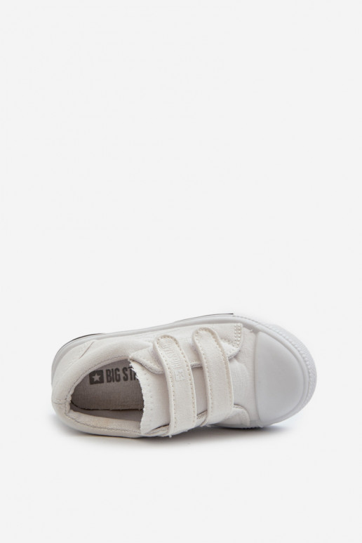 Kinder-Freizeitschuhe mit Klebeverschlüssen Big Star NN374117 weiße Farbe