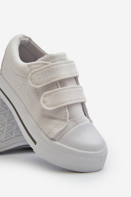 Chaussures de loisirs enfant avec attaches adhésives Big Star NN374117 coloris blanc
