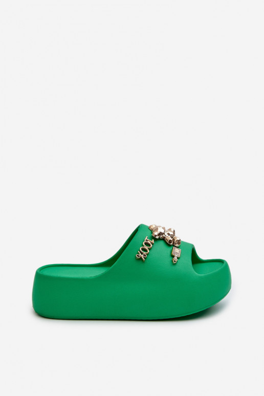 Chaussons femme Lengwa Chaussons légers avec de beaux détails de couleur vert Orchia Chaussons femme Lengwa Chaussons légers avec de beaux détails de couleur vert Orchia