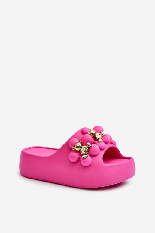 Damespantoffels Lichte pantoffels met mooie details en een massieve zool in roze Bremavia Damespantoffels Lichte pantoffels met mooie details en een massieve zool in roze Bremavia