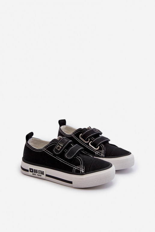 Kinder-Freizeitschuhe mit Klebeverschlüssen Big Star LL374015 in der Farbe Schwarz