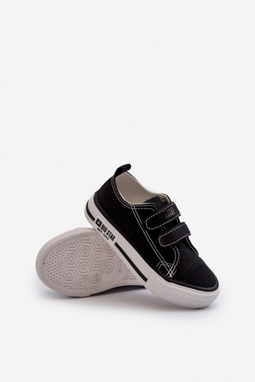 Vrijetijdsschoenen voor kinderen met zelfklevende sluitingen Big Star LL374015 zwarte kleur Vrijetijdsschoenen voor kinderen met zelfklevende sluitingen Big Star LL374015 zwarte kleur