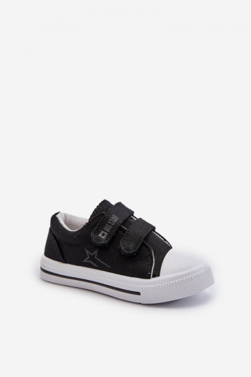 Vrijetijdsschoenen voor kinderen met zelfklevende sluitingen Big Star NN374111 zwarte kleur