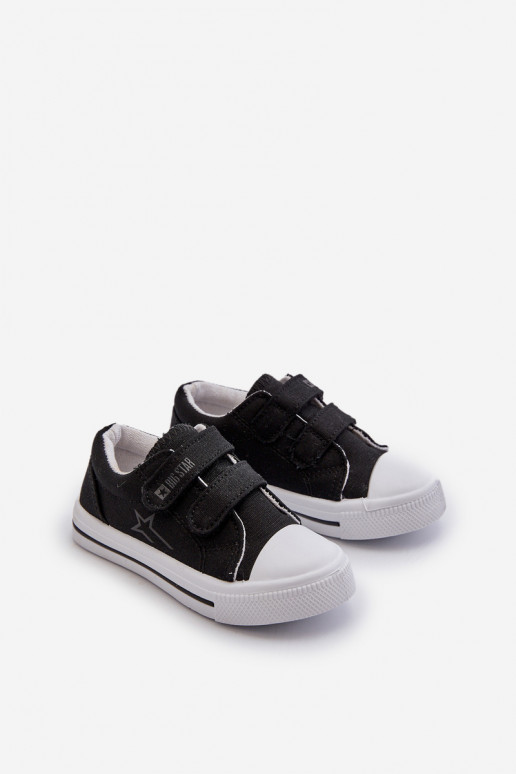 Kinder-Freizeitschuhe mit Klebeverschlüssen Big Star NN374111 schwarze Farbe Kinder-Freizeitschuhe mit Klebeverschlüssen Big Star NN374111 schwarze Farbe