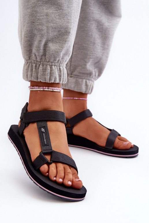 Sportliche Damensandalen 4FRSS24FSANF054-23S in grauer Farbe Sportliche Damensandalen 4FRSS24FSANF054-23S in grauer Farbe