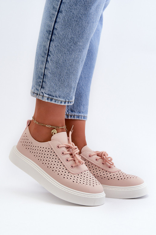 avec des éléments ajourés chaussures de loisirs modèle baskets chaussures à plateforme couleur rose Tanvi avec des éléments ajourés chaussures de loisirs modèle baskets chaussures à plateforme couleur rose Tanvi