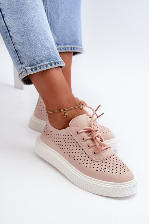 mit durchbrochenen Elementen Freizeitschuhe Sneakers-Modell Schuhe mit Plateau rosa Farbe Tanvi mit durchbrochenen Elementen Freizeitschuhe Sneakers-Modell Schuhe mit Plateau rosa Farbe Tanvi