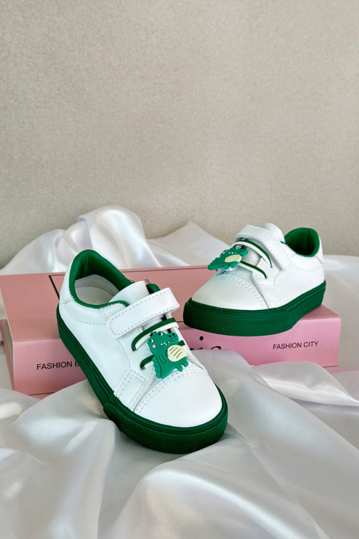 Baskets enfants chaussures de loisirs Z Przypinku couleur blanc-vert Pennyn Baskets enfants chaussures de loisirs Z Przypinku couleur blanc-vert Pennyn