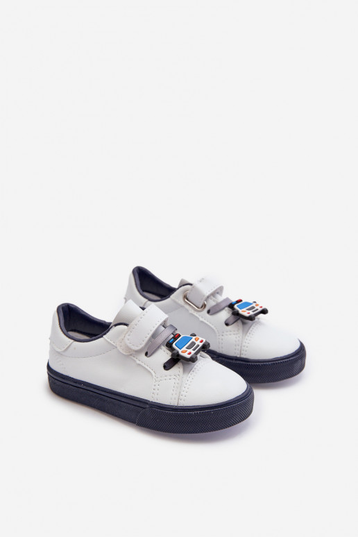 Baskets enfants chaussures de loisirs Z Przypinku couleur blanc-bleu foncé Pennyn Baskets enfants chaussures de loisirs Z Przypinku couleur blanc-bleu foncé Pennyn