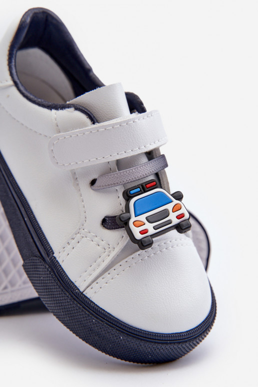 Baskets enfants chaussures de loisirs Z Przypinku couleur blanc-bleu foncé Pennyn Baskets enfants chaussures de loisirs Z Przypinku couleur blanc-bleu foncé Pennyn