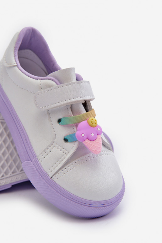 Baskets enfant chaussures de loisirs Z Przypinku couleur Blanc-Violet Pennyn Baskets enfant chaussures de loisirs Z Przypinku couleur Blanc-Violet Pennyn