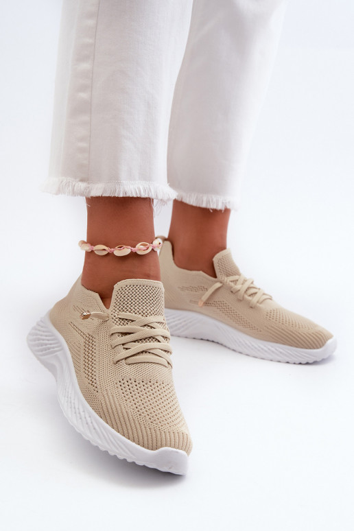 Damessportschoenen van een resistent model beige kleur Jagelia