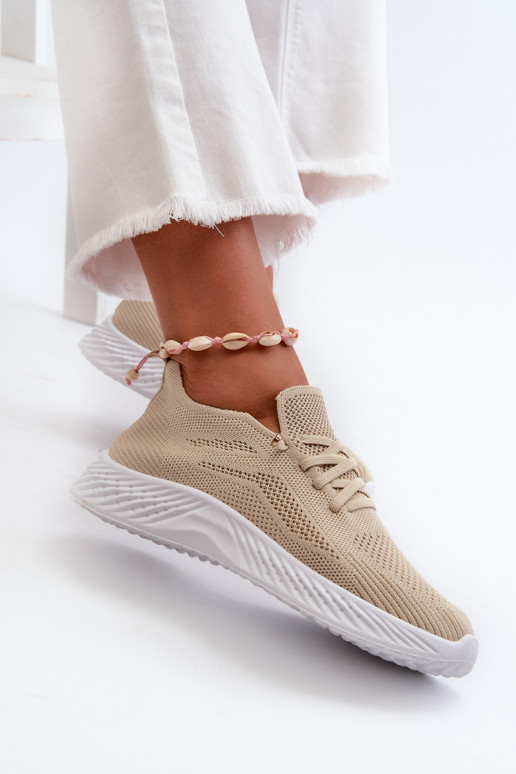 Damessportschoenen van een resistent model beige kleur Jagelia