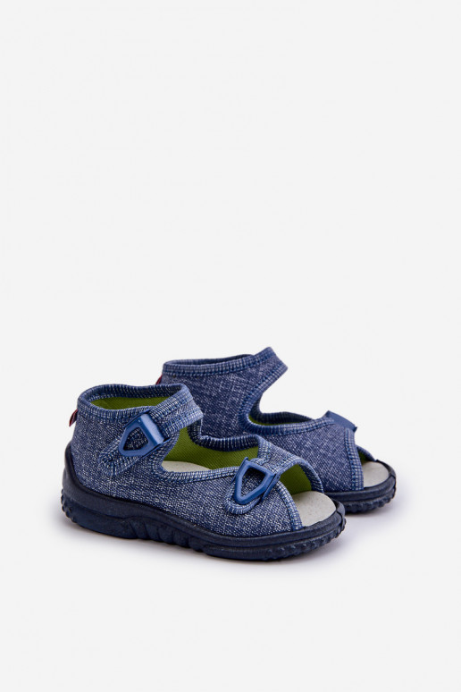 Kinderslippersandalen NEL 310-06 GOKIDS donkerblauw Kinderslippersandalen NEL 310-06 GOKIDS donkerblauw
