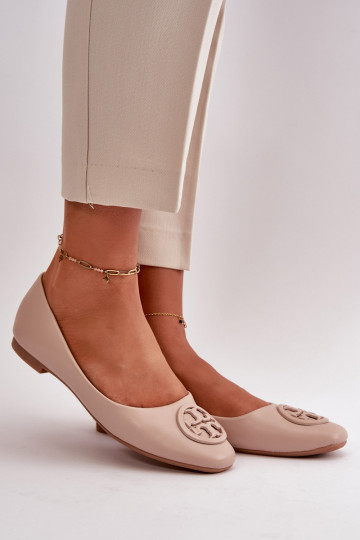Ballerines pour femmes avec ornements en simili cuir sable Rhodike 2