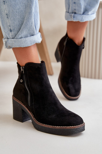 Bottes chauffantes pour femmes Z en éco-daim couleur noire Velarilla 2