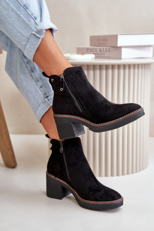 Bottes chauffantes pour femmes Z en éco-daim couleur noire Velarilla