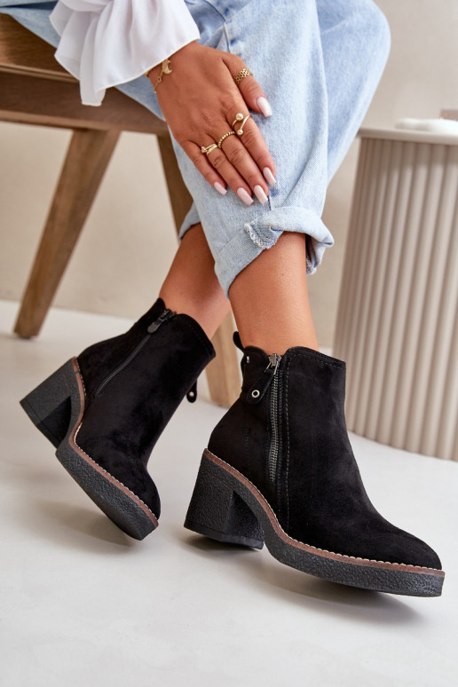 Bottes chauffantes pour femmes Z en éco-daim couleur noire Velarilla