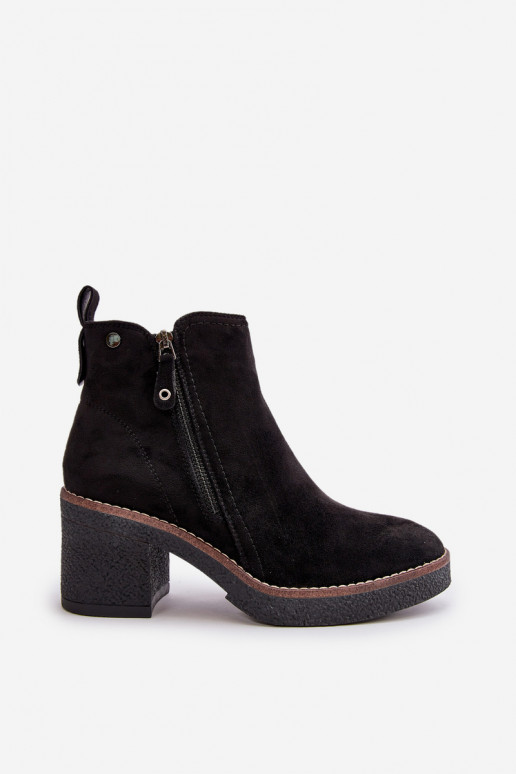 Bottes chauffantes pour femmes Z en éco-daim couleur noire Velarilla