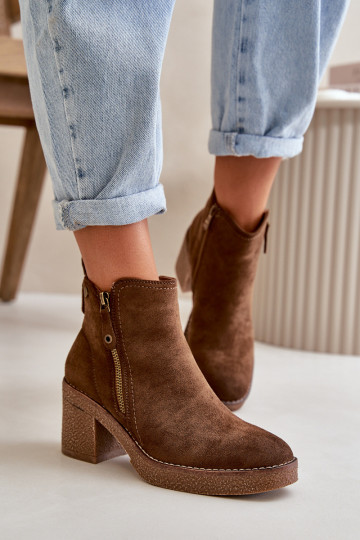 Bottes chauffantes pour femmes Z en éco-daim marron foncé Velarilla 2