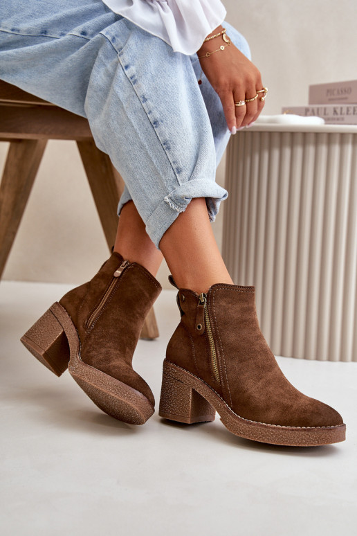 Bottes chauffantes pour femmes Z en éco-daim marron foncé Velarilla