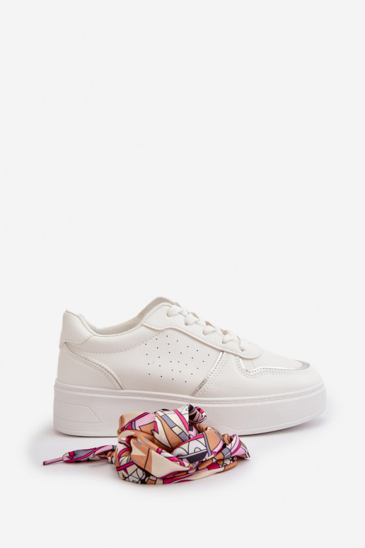 Sneakers model schoenen Dames met plateau Met decoratieve veters in de kleur wit Mistra