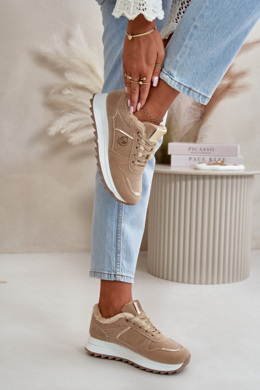 baskets Féminin réchauffer avec de la fourrure à l intérieur avec une plateforme couleur kaki Lerisas baskets Féminin réchauffer avec de la fourrure à l intérieur avec une plateforme couleur kaki Lerisas