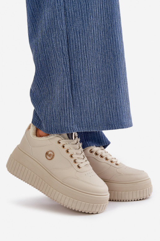 Sneakers Modell Schuhe Sportschuhe Damen erwärmt mit modischen massiven Sohlen beige Ardiela Sneakers Modell Schuhe Sportschuhe Damen erwärmt mit modischen massiven Sohlen beige Ardiela