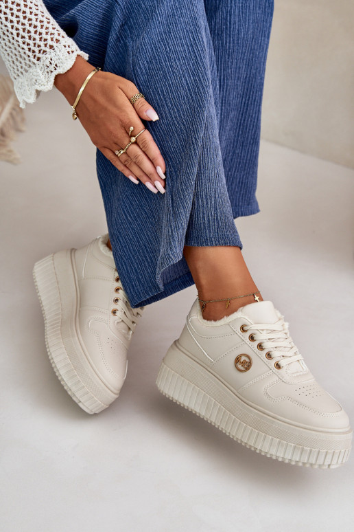 Sneakers model schoenen sportschoenen Dames warm met modieuze massieve zolen beige Verissha Sneakers model schoenen sportschoenen Dames warm met modieuze massieve zolen beige Verissha