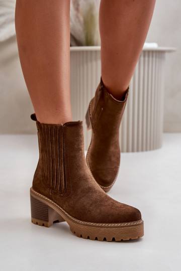 Bottes pour femmes Z en daim écologiqueu réchauffer marron foncé Nevitas